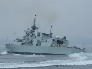 Large ship ocean cloudy day 2 - cloudy free wallpaper