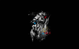 Horse abstract design glowing abyssal - alberto seveso free wallpaper