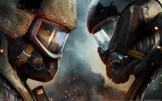 Sci fi helmet battle smoke - helmet free wallpaper