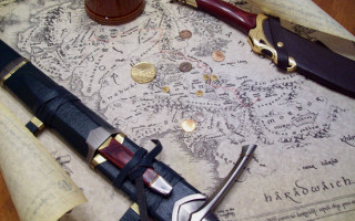 Map pen knife coin DirkCrabeth - epic fantasy free wallpaper
