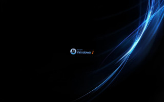 Dark background blue wave windows7 3 - a window 7 logo free wallpaper