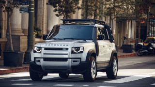 White land rover city street - the roof free wallpaper