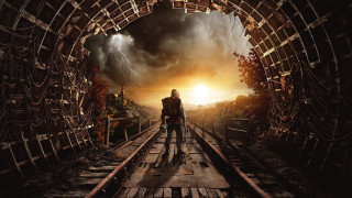 Man bike tunnel sky lightning 3 - a man riding free wallpaper