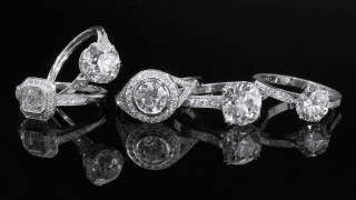 Three rings diamonds black background - diamond free wallpaper