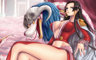 Woman red dress pink chair - giantess art free wallpaper