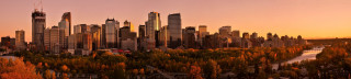 City skyline river autumn pink - ancell stronach free wallpaper