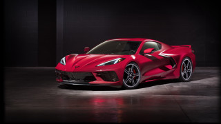 Red sports car dark room 91 - a spotlight free wallpaper