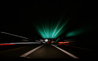 Futuristic car night green light - green light free wallpaper