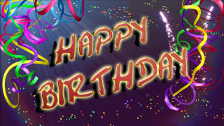 Birthday card colorful streamers happy - a happy birthday free wallpaper for desktop