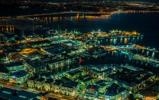 Tokyo night cityscape bridge lights 6 - a bridge in the middle free wallpaper