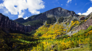 Mountain forest clouds saturated colors - clyfford still free wallpaper for desktop