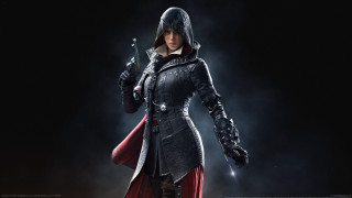 Gothic heroine holding gun hooded - a costume holding free wallpaper