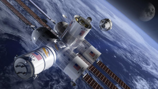 Space station satellite moon planet - ue 5 free wallpaper