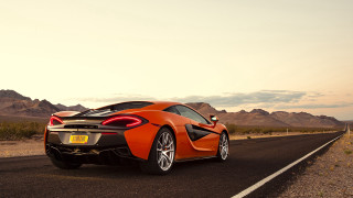 Desert mountains car sky road - the background and a sky background free wallpaper