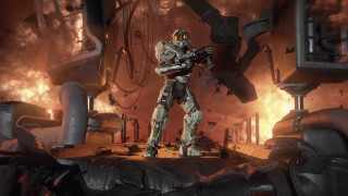 Sci fi futuristic flames smoke - halo free wallpaper