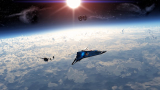 Space station earth sky sun - over the earth free wallpaper