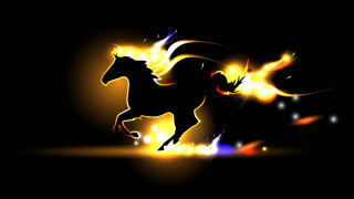 Horse fantasy fire glow embers - tail free wallpaper for desktop