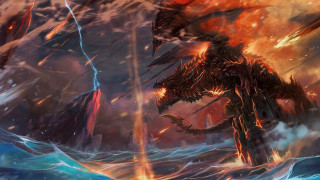Giant monster storm fire ship - a giant monster free wallpaper for desktop