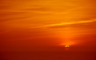 Sunset plane clouds ocean horizon 2 - free sunset wallpaper for desktop