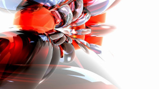 Red white abstract generative raytraced - abstract design free wallpaper