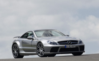 Silver mercedes slk clouds road - digital free wallpaper for desktop