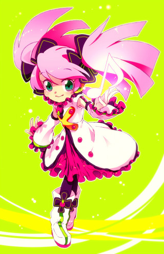 Pink umbrella cartoon girl rococo - a pink umbrella free wallpaper for mobile