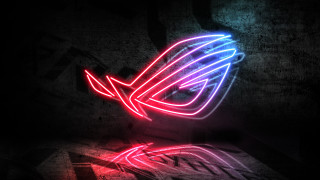 Neon bird dark black red - evariste vital luminai free wallpaper