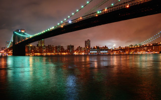 Bridge city lights night matte 3 - a bridge over a body of water free wallpaper