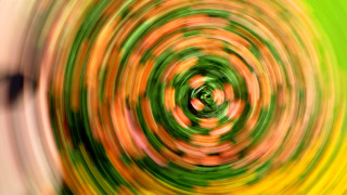 Green orange spiral abstract kinetic - kinetic pointillism free wallpaper for desktop
