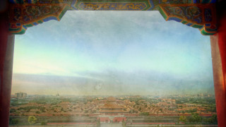 City view red curtain blue - emperor huizong of song free wallpaper for desktop