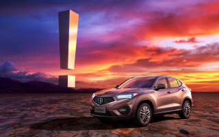 Silver suv desert sunset tower - a silver suv free wallpaper