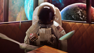 Space astronaut table shuttle earth - a fork free wallpaper for desktop
