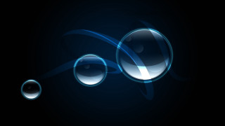 Blue black bubbles hologram swirls - bubble of water free wallpaper