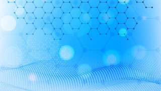 Blue honeycomb fence moonlight abstract - hexagonal free wallpaper