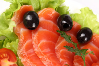 Salmon olives lettuce tomato parsley - delaunay free wallpaper for desktop
