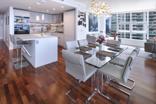 Kitchen dining table chairs island - ambient light free wallpaper