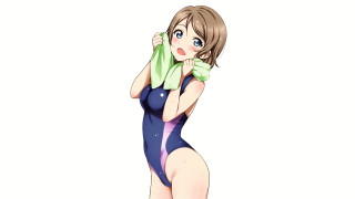 Woman bathing suit towel concerned - suit holding free wallpaper