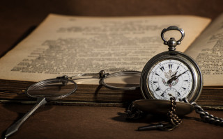 Pocketwatch openbook glasses scissors steampunk - aldus manutiu free wallpaper