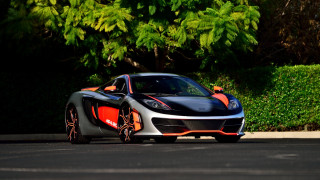 Sports car parked road bush - andrew allan free wallpaper