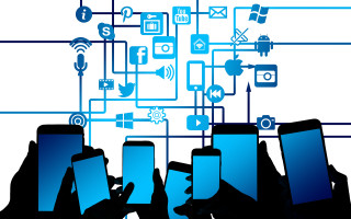 Futuristic social icons wireframe technology - a wireframe diagram free wallpaper