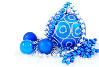 Blue ornament silver flowers snow - ornament free wallpaper