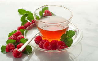 Tea raspberries mint plate spoon 2 - ding yunpeng free wallpaper for desktop