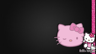 Hello kitty pink bow black - kitty wallpaper free wallpaper for desktop