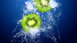 Kiwi water splash ice bubbles - alain tasso free wallpaper for desktop