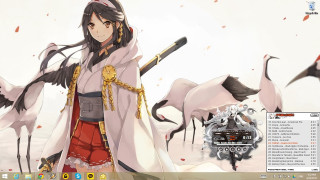 Anime character sword bird background - inspired free wallpaper for desktop