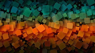 Colorful abstract squares orange green - square free wallpaper for desktop