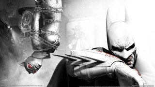 Batman demon knife gothic armor - his hand and a demon in the background free wallpaper for desktop