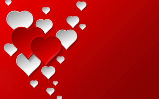 Hearts flying romantic digital love - romanticism free wallpaper