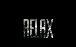 Relax person walking black background - calm free wallpaper for desktop