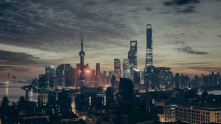 Cyberpunk city skyline night clouds - cyberpunk city free wallpaper for desktop